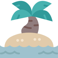 island flat icon