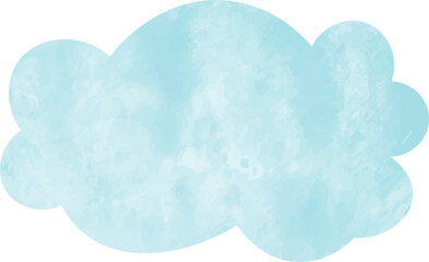 Watercolor cloud blue