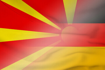 Macedonia and Germany political flag international relations DEU