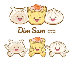 Cartoon Character Set of Dim Sum