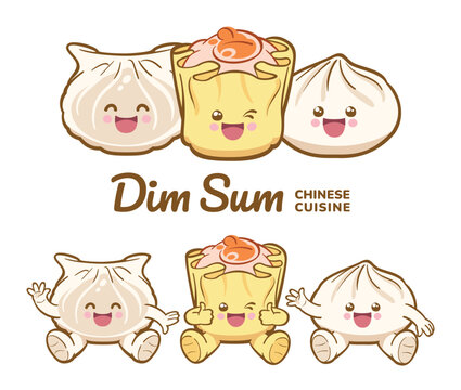 Cartoon Character Set of Dim Sum