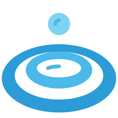 water ripple flat icon