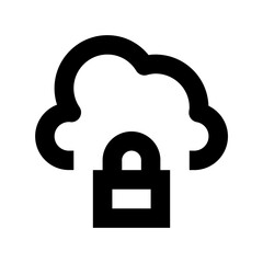 Cloud Security Vector Icon