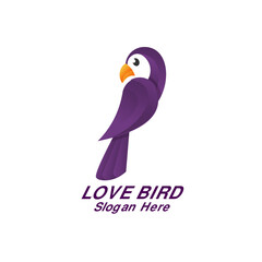 Sparrows Bird Gradient Modern Logo Company Vector Template
