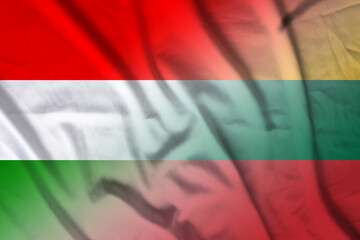 Hungary and Lithuania national flag transborder negotiation LTU HUN