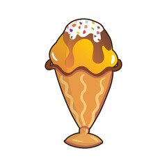 Ice cream illustration graphics isolated on Png transparent background