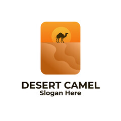 Desert View Gradient Modern Logo Company Vector Template