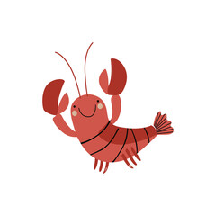 Lobster illustration isolated on png Transparent background
