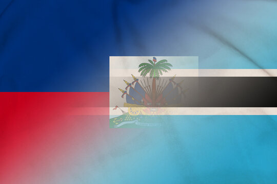 Haiti and Botswana state flag international negotiation BWA HTI