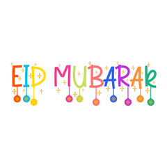 Eid mubarak illustration isolated on png Transparent background