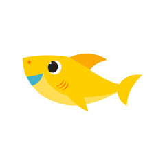 Cute fish illustration isolated on png Transparent background