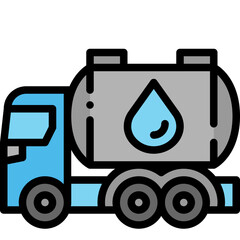 Naklejka premium tank truck filled outline icon
