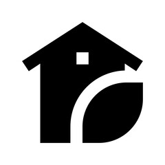 Eco House Vector Icon