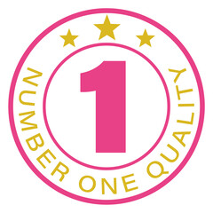 Number one quality sticker