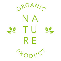 emblem design template for organic product
