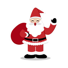 Santa Claus in different poses. Christmas character png