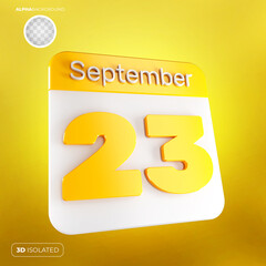 Calendar 23 September 3d premium