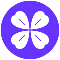 Four Leaf Clover Icon Style