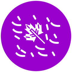 Leaves Falling Icon Style