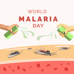 World malaria day illustration banner