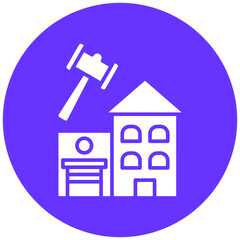 Real Estate Auction Icon Style