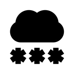 Cloud Password Vector Icon