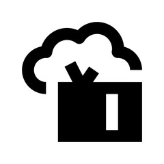 Cloud Tv Vector Icon