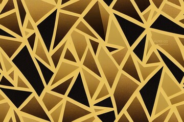 Abstract Seamless Pattern. Seamless Pattern with Triangles. Gold black and white triangle Pattern . 2d illustration