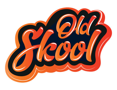 Old skool vector typography Illustration