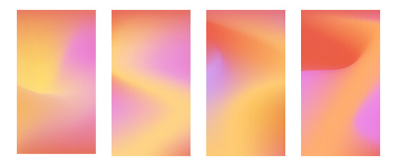 Social media story template banner modern gradient pink, yellow overflow waves. Abstract Vibrant Texture Wallpaper. 