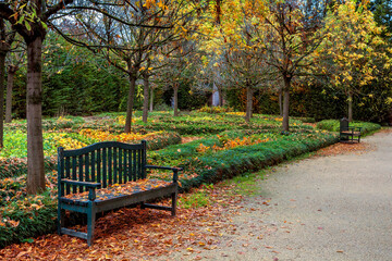 Small urban park in autumn.