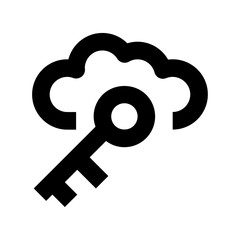 Cloud Security Vector Icon