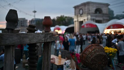 People resting at National wine day festival