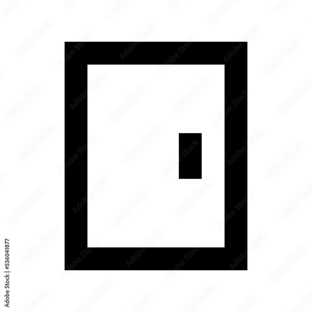 Wall mural door flat vector icon