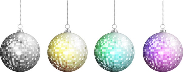 Fototapeta premium Christmas glass balls png