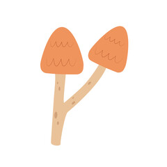 Fungi mushroom icon.Forest mushroom on isolated background.Wild forest mushrooms in autumn. Vector illustration cartoon flat style
