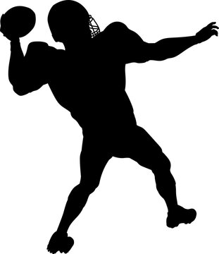 American Football Player Silhouette