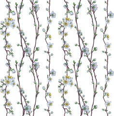 Blossom Japanese Sakura Cherry Flower Pattern