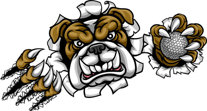 Bulldog Golf Sports Mascot