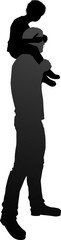 Father and Child Family Silhouette
