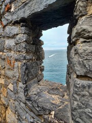 Portovenere medieval village during spring in the Golfo dei Poeti in Italy