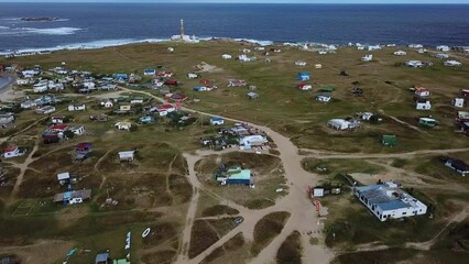 Hippie eco village on the coast of Uruguay called Cabo Polonio - Powered by Adobe