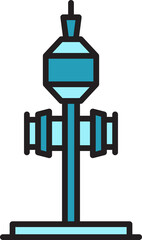 network tower and radio mast icon illustration