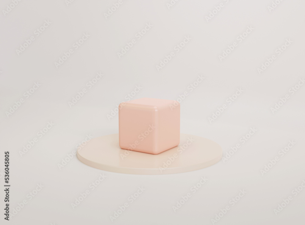 Poster empty cylinder podium on minimal background. abstract minimal scene with geometrical forms. design f
