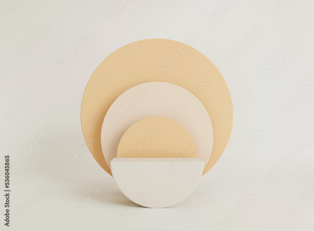 Poster empty cylinder podium on minimal background. abstract minimal scene with geometrical forms. design f