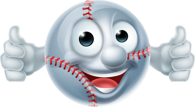 Baseball Softball Ball Man Cartoon Character
