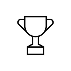 trophy winner cup icon vector