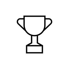 trophy winner cup icon vector