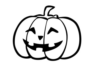 Pumpkin Jack-o-Lantern coloring page for Halloween