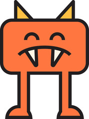 funny monster character illustration